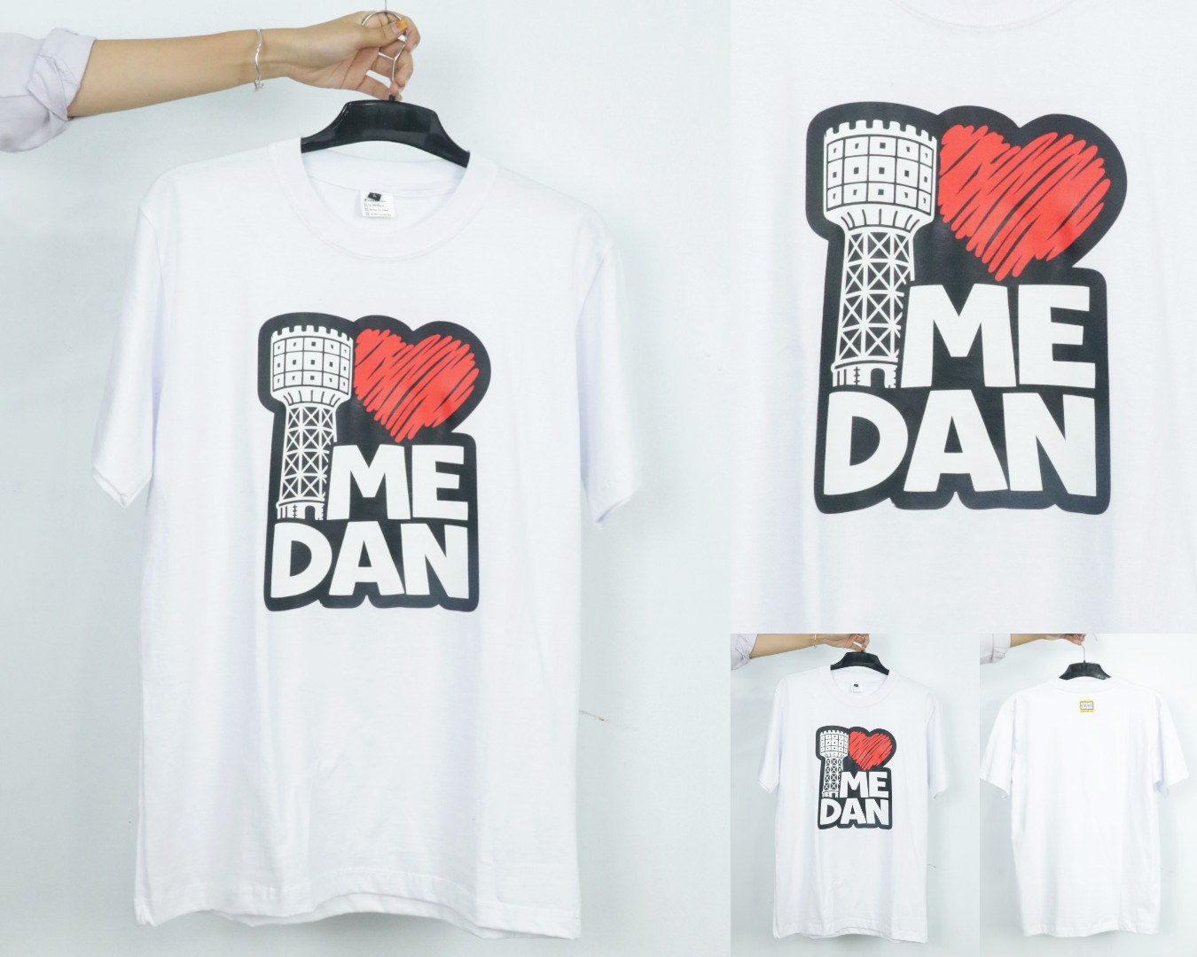 Kaos Menara I Love Medan | Putih