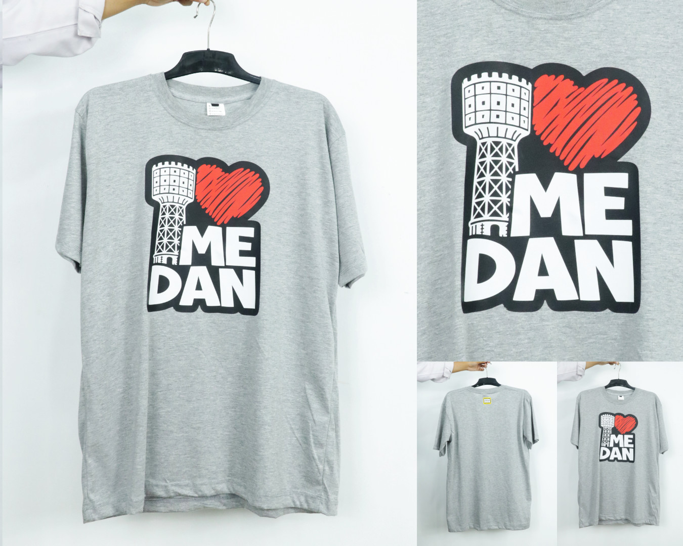 Kaos Menara I Love Medan | Abu-abu