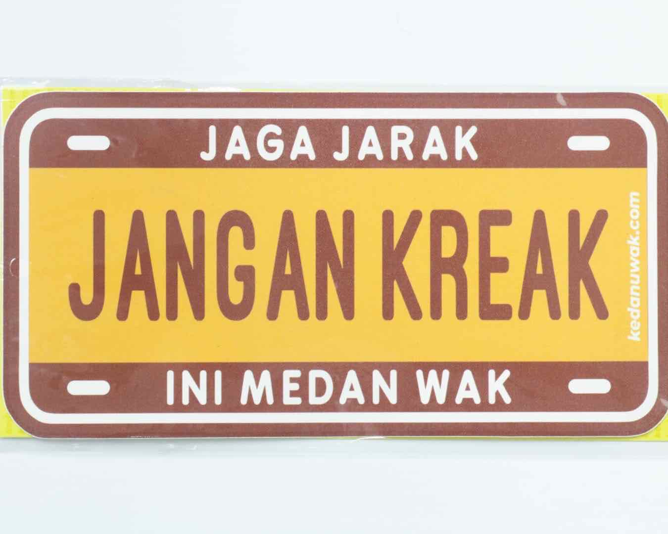Stiker Jaga Jarak Jangan Kreak 
